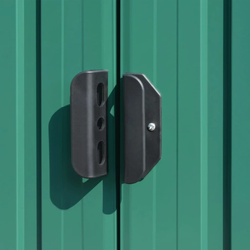 vidaXL dārza šķūnis, zaļš, 257x990x181 cm, cinkots tērauds