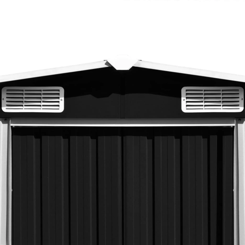 vidaXL dārza šķūnis, antracītpelēks, 257x990x181 cm, cinkots tērauds