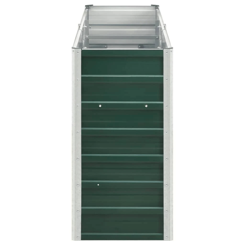 vidaXL augstā puķu kaste, cinkots tērauds, 240x40x77 cm, zaļa