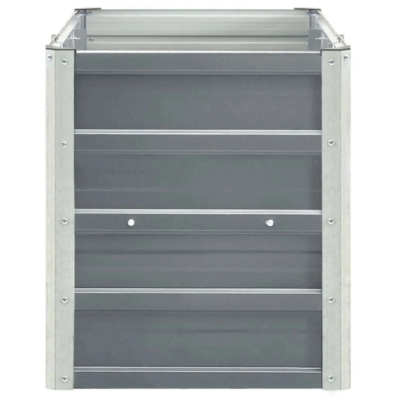 vidaXL augstā puķu kaste, cinkots tērauds, 240x40x45 cm, pelēka