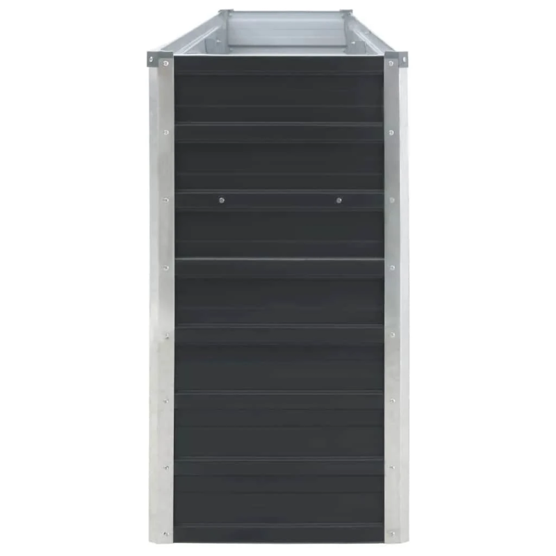 vidaXL puķu kaste, antracītpelēka, 320x40x77 cm, cinkots tērauds