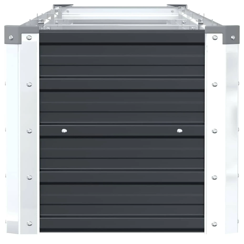 vidaXL augstā puķu kaste, cinkots tērauds, 320x40x45 cm, pelēka