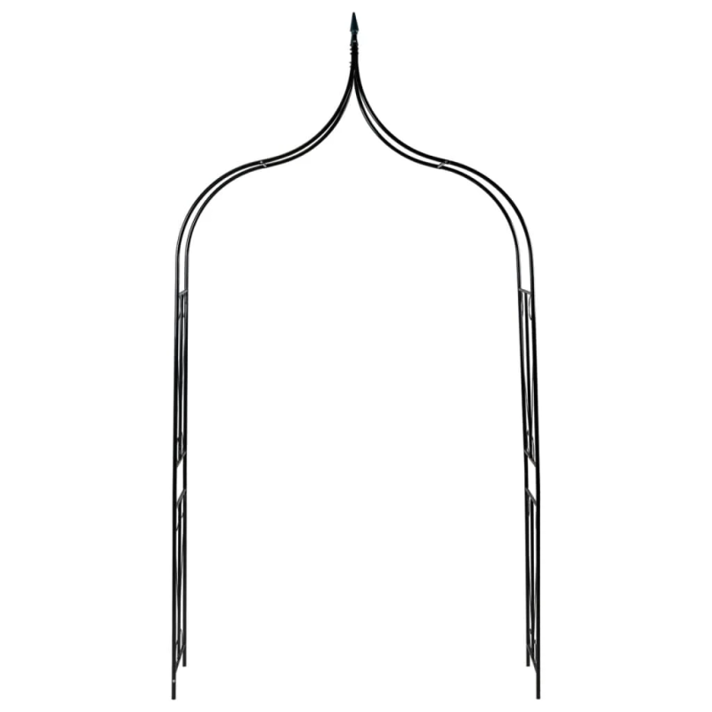 vidaXL dārza arka, tumši zaļa, 142x37x275 cm, dzelzs