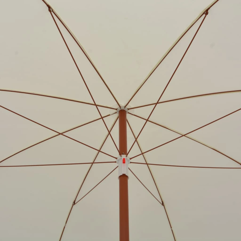 vidaXL saulessargs ar tērauda kātu, 300 cm, smilškrāsā