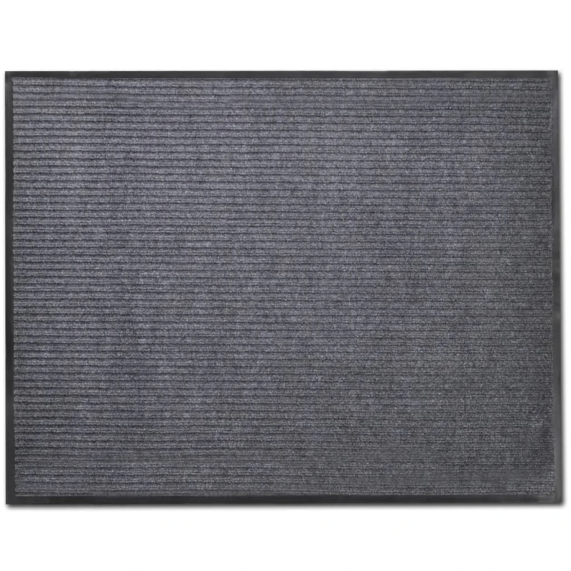 vidaXL durvju paklājiņi, 2 gab., pelēki, 90x60 cm, PVC