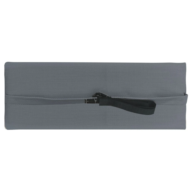 vidaXL pludmales krēsla galvas balsts, 40x7,5x15 cm, pelēks tekstilēns