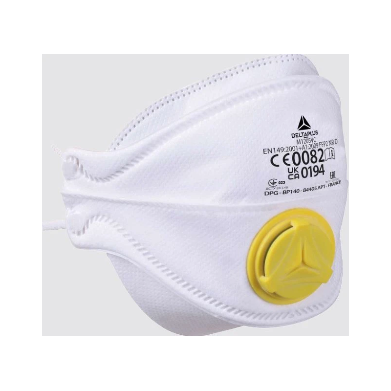 Vienreizlietojams respirators M1205VD, salokāms + vār FFP2, Delta Plus