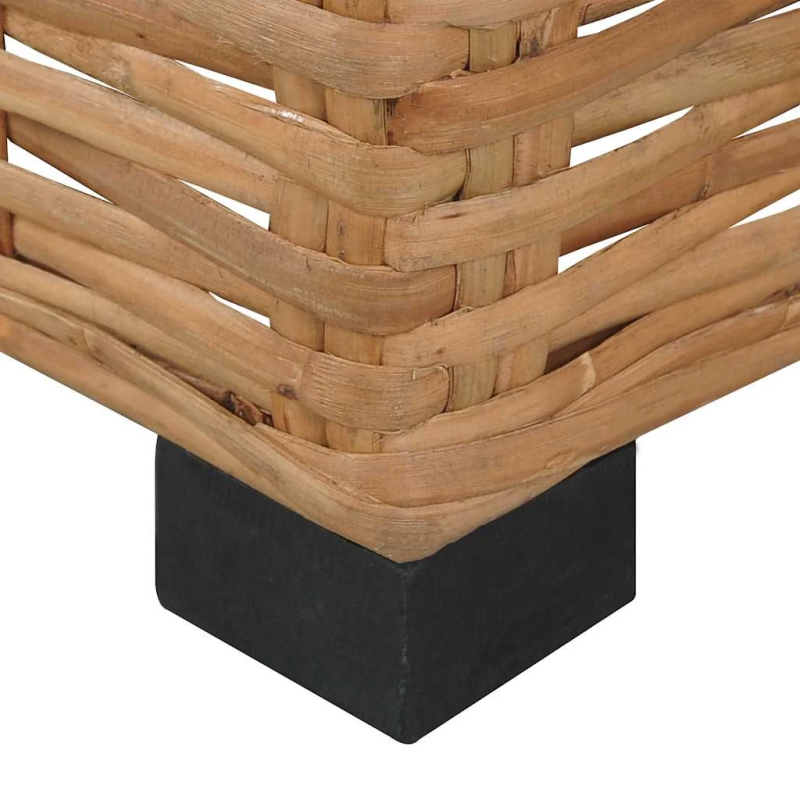 vidaXL dīvāns ar matračiem, bez roku balstiem, dabīga rotangpalma