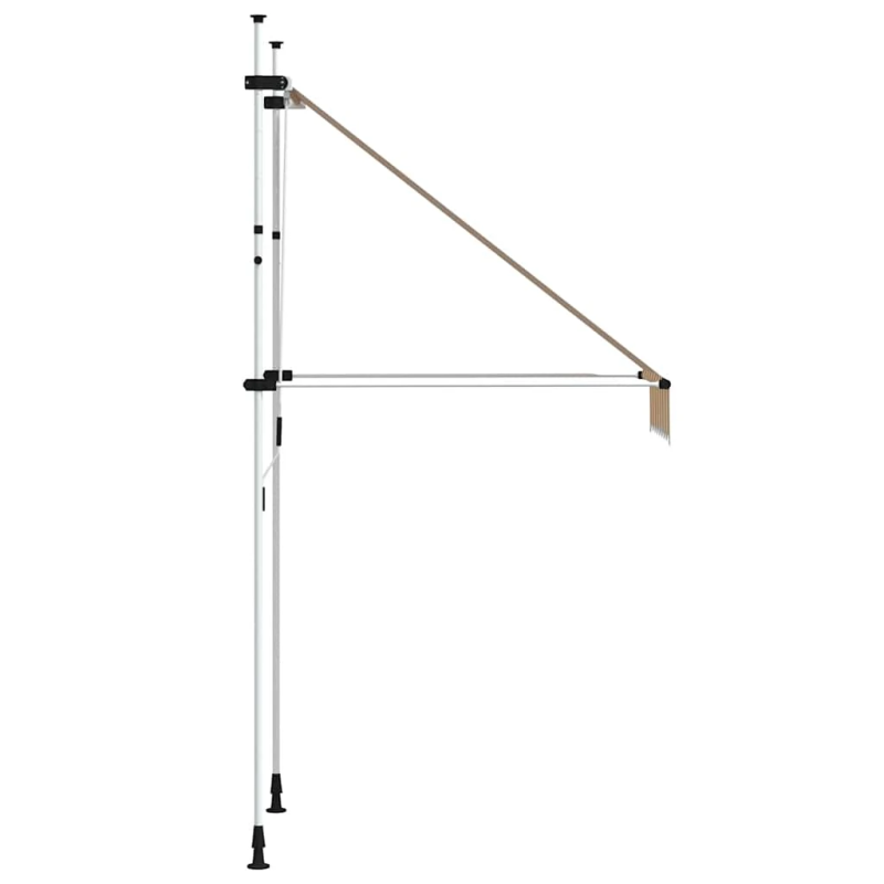 vidaXL izvelkama markīze, 100 cm, manuāla, oranža ar baltām svītrām