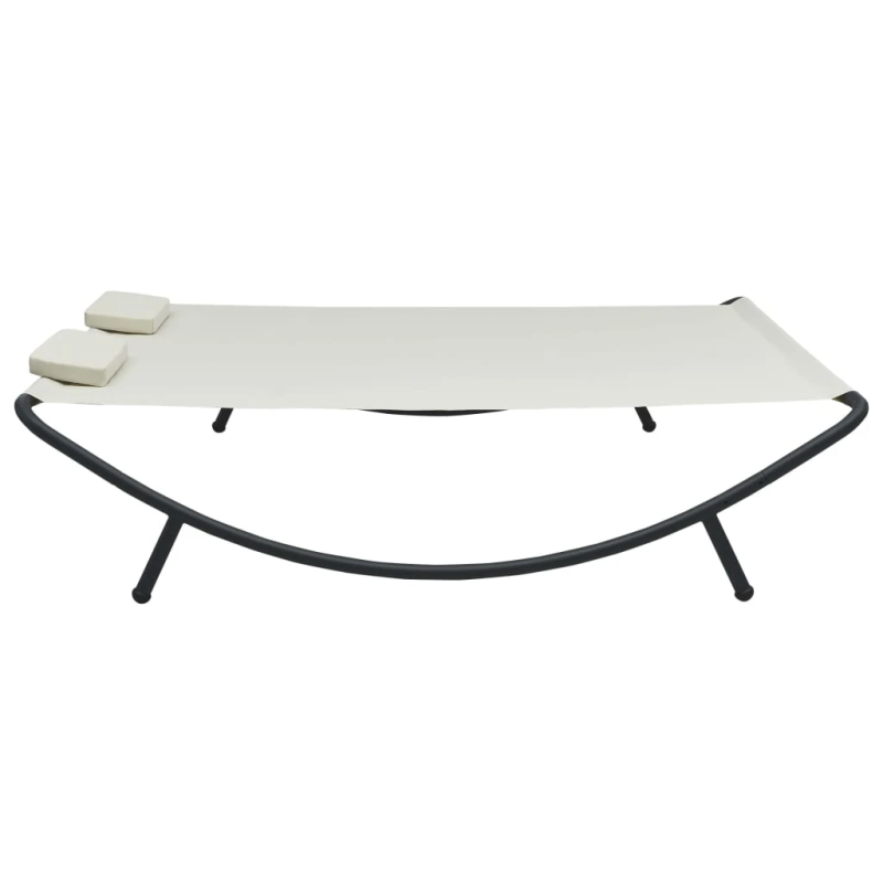 vidaXL āra atpūtas gulta, krēmkrāsas audums