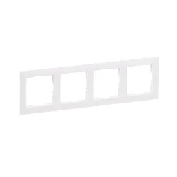 Keturvietis rėmelis Legrand Suno, balta sp.