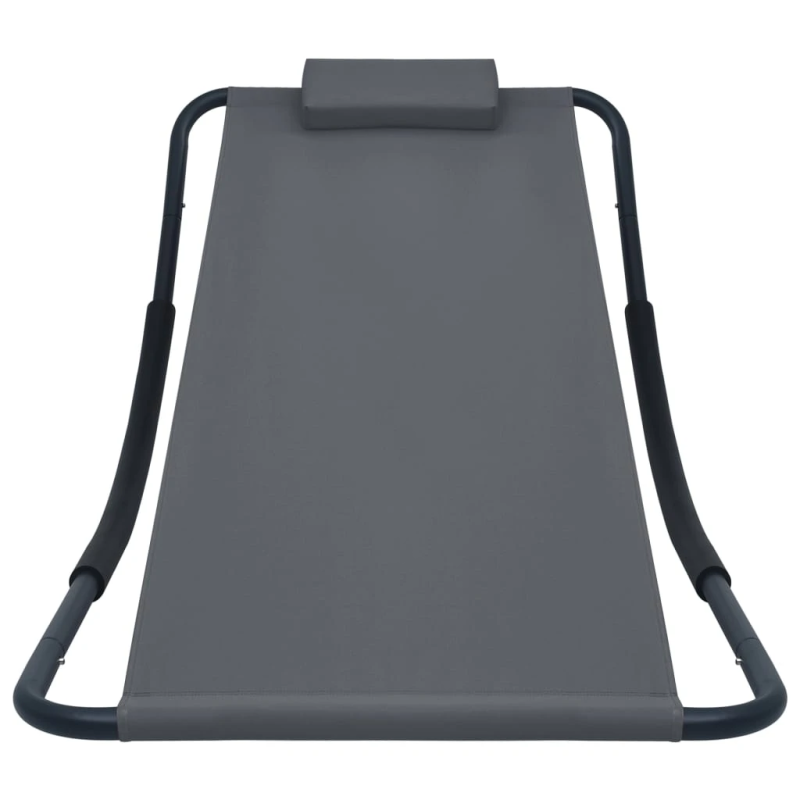 vidaXL dārza gulta, pelēka, 200x90 cm, tērauds