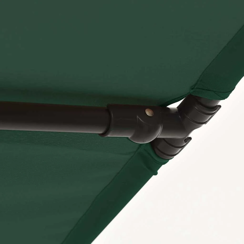 vidaXL dārza saulessargs ar alumīnija kātu, 2x1,5 m, zaļš