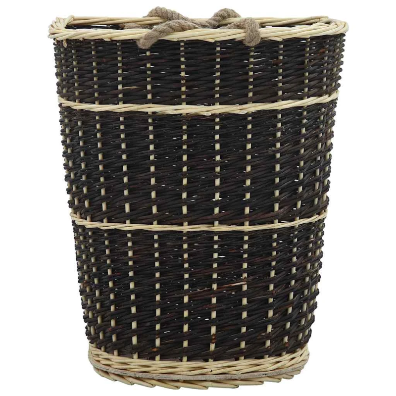 vidaXL malkas grozs ar lencēm, 50x44x58 cm, vītols