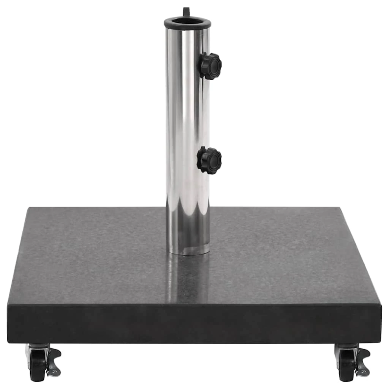 vidaXL saulessarga pamatne, melna, granīts, 30 kg, kvadrāta forma