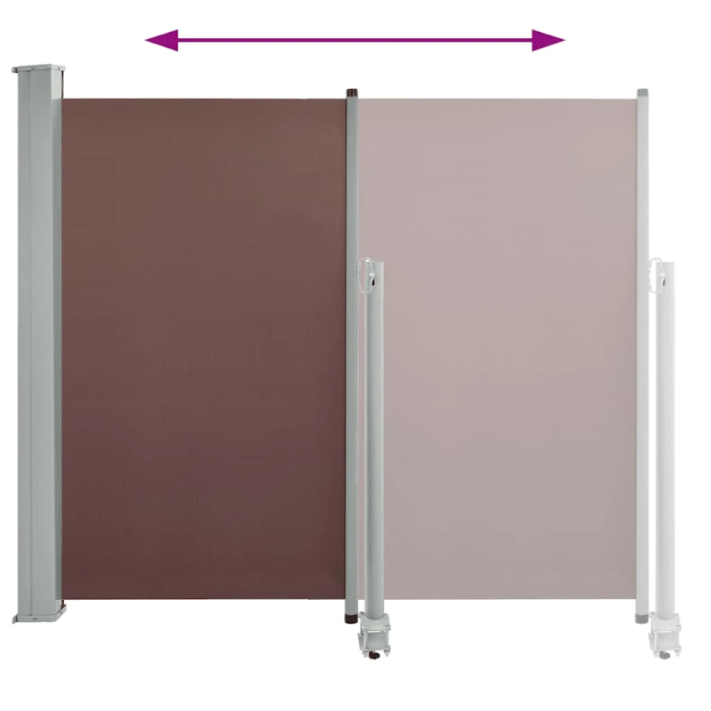 vidaXL izvelkama sānu markīze, 120x300 cm, brūna