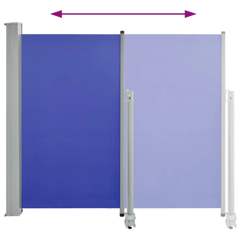 vidaXL izvelkama sānu markīze, 120x300 cm, zila