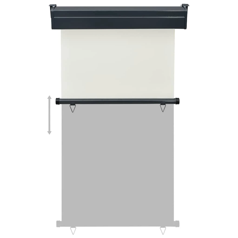 vidaXL balkona sānu markīze, krēmkrāsas, 100x250 cm