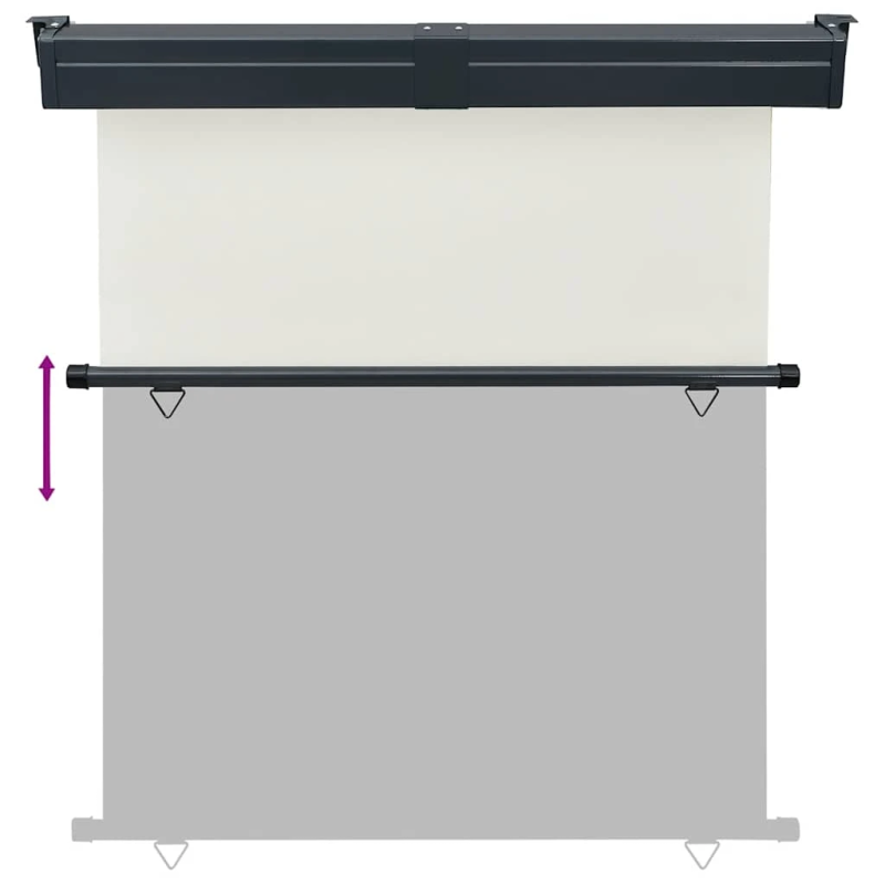 vidaXL balkona sānu markīze, krēmkrāsas, 170x250 cm