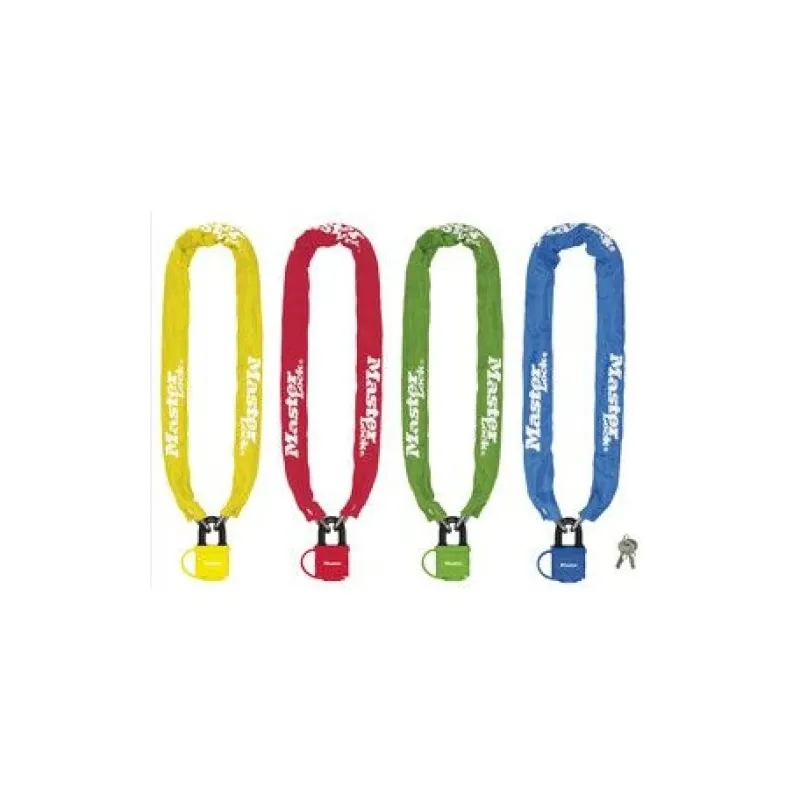 Velo ķēde ar piekaramo atslēgu - krāsaina 6mm x 90 cm