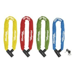 Velo ķēde ar atslēgu - krāsaina 8mm x 90 cm