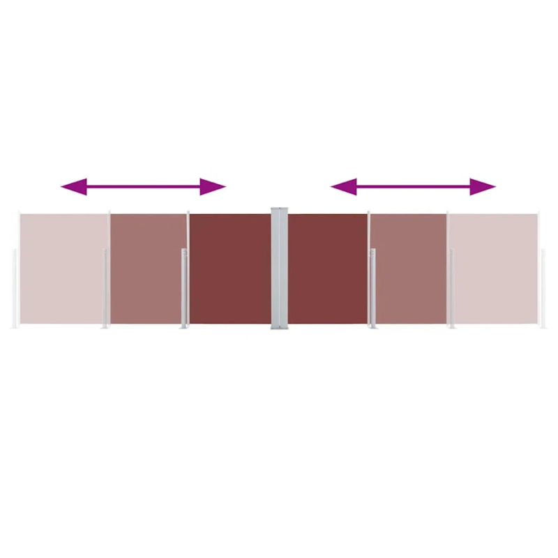 vidaXL izvelkams sānu aizslietnis, brūns, 100x600 cm