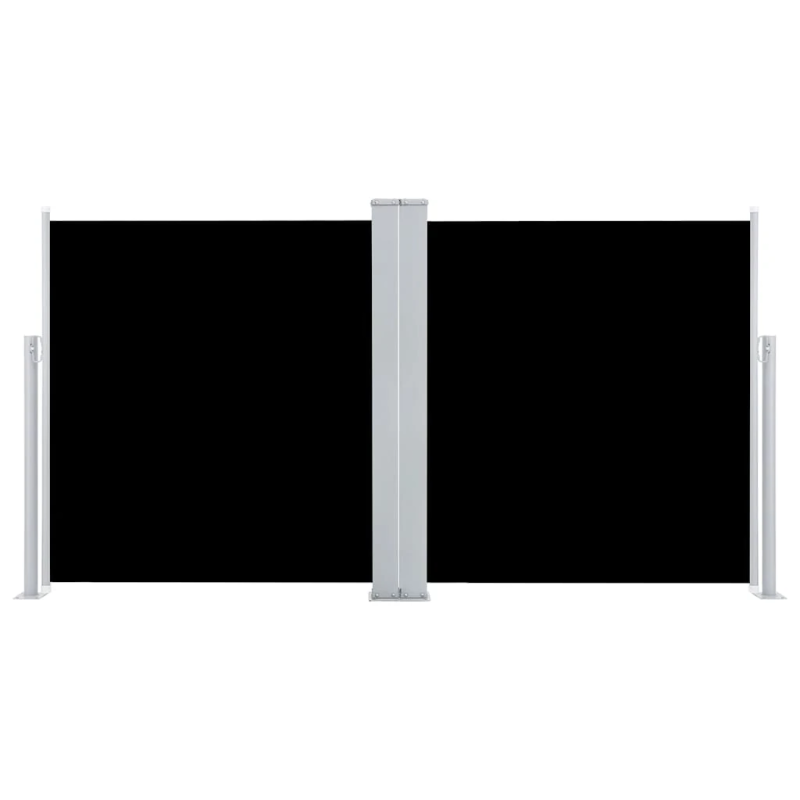 vidaXL izvelkams sānu aizslietnis, melns, 120x600 cm