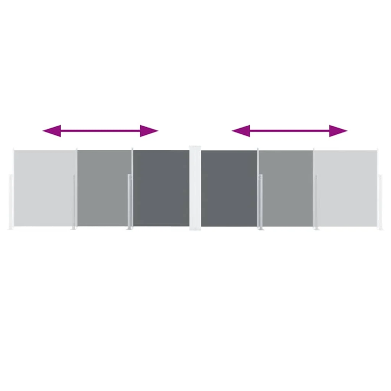 vidaXL izvelkams sānu aizslietnis, antracītpelēks, 120x600 cm