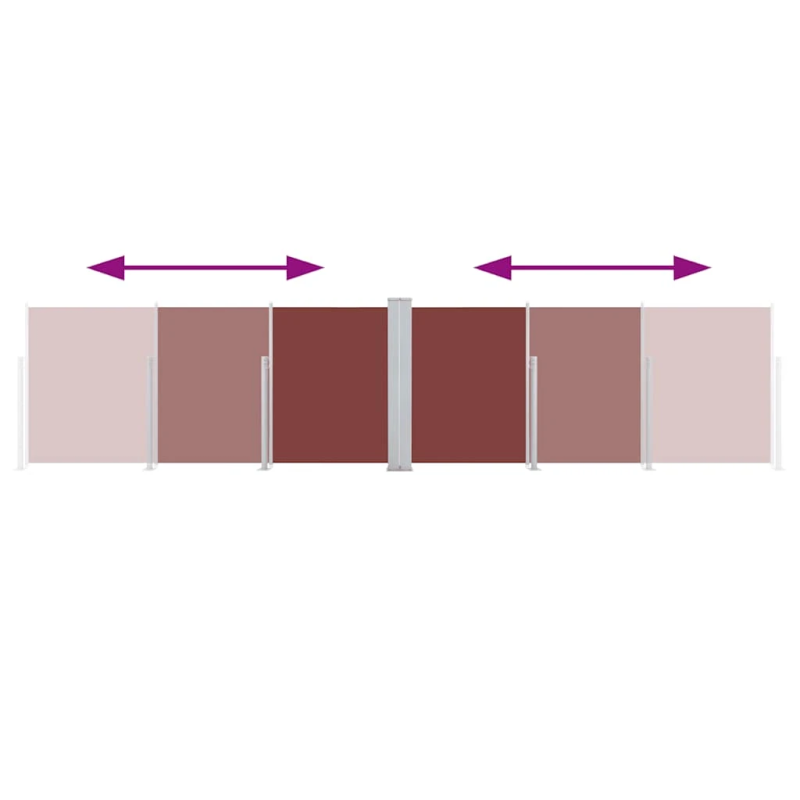 vidaXL izvelkams sānu aizslietnis, brūns, 120x600 cm