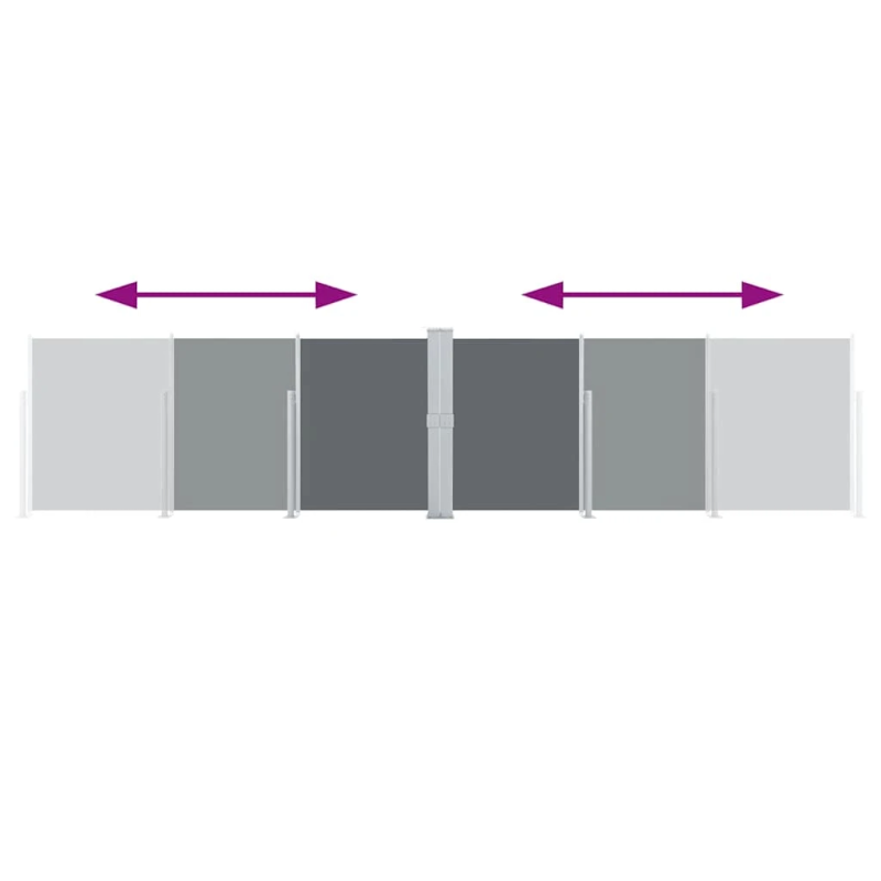 vidaXL izvelkams sānu aizslietnis, antracītpelēks, 140x600 cm