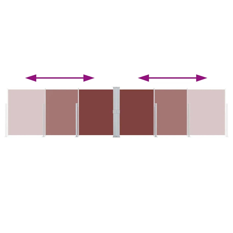 vidaXL izvelkams sānu aizslietnis, brūns, 140x600 cm