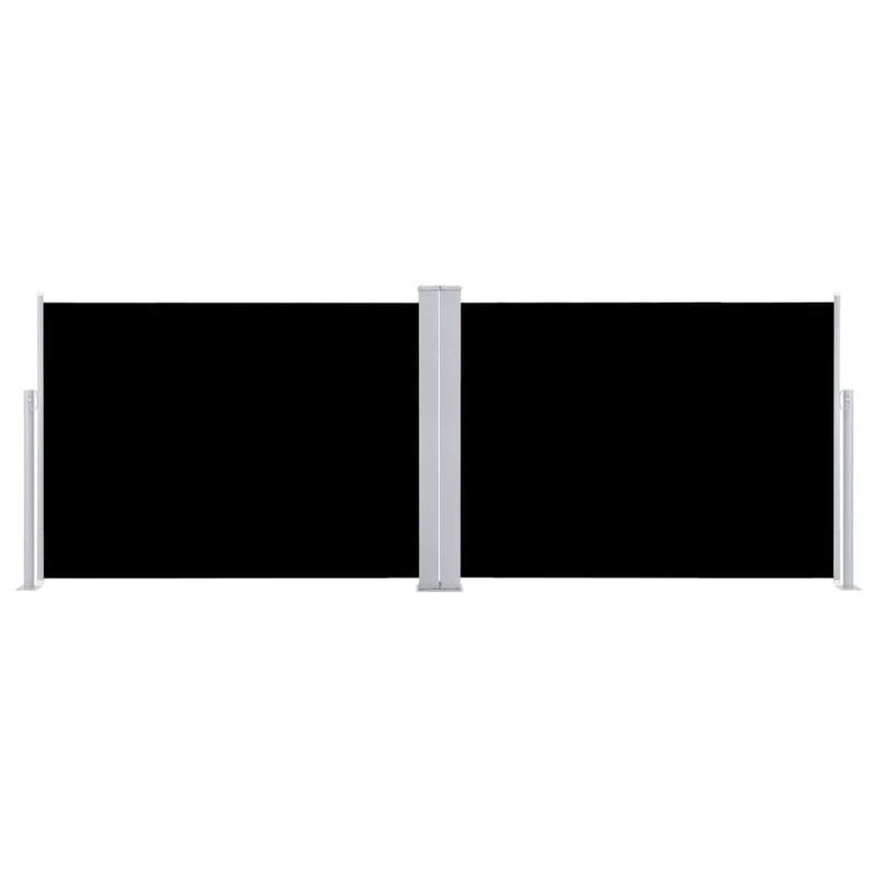 vidaXL izvelkams sānu aizslietnis, melns, 120x1000 cm