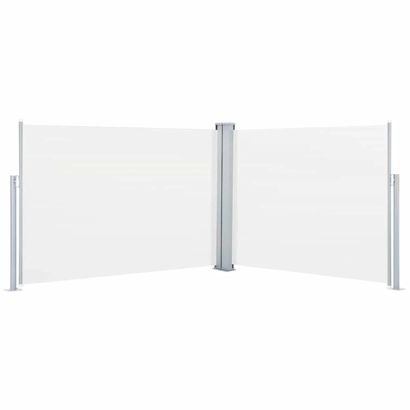 vidaXL izvelkams sānu aizslietnis, krēmkrāsa, 120x1000 cm