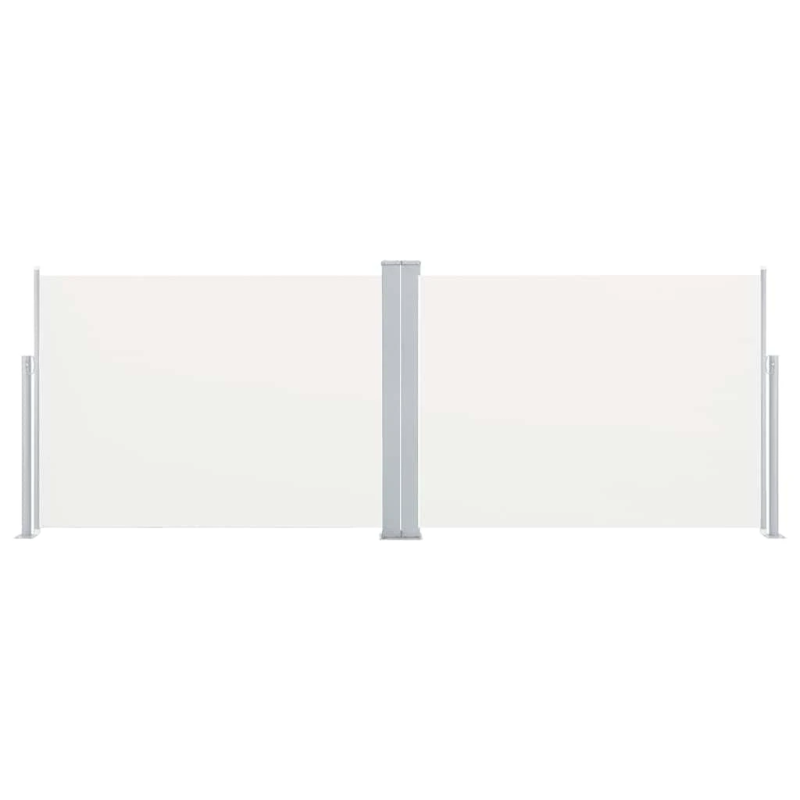 vidaXL izvelkams sānu aizslietnis, krēmkrāsa, 120x1000 cm