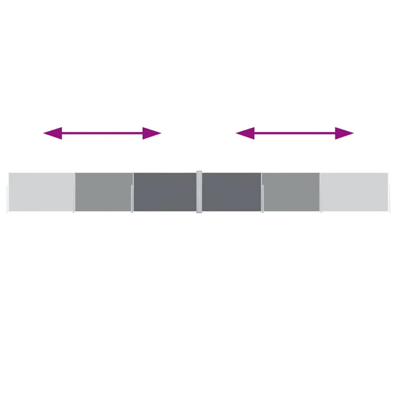 vidaXL izvelkams sānu aizslietnis, antracītpelēks, 120x1000 cm