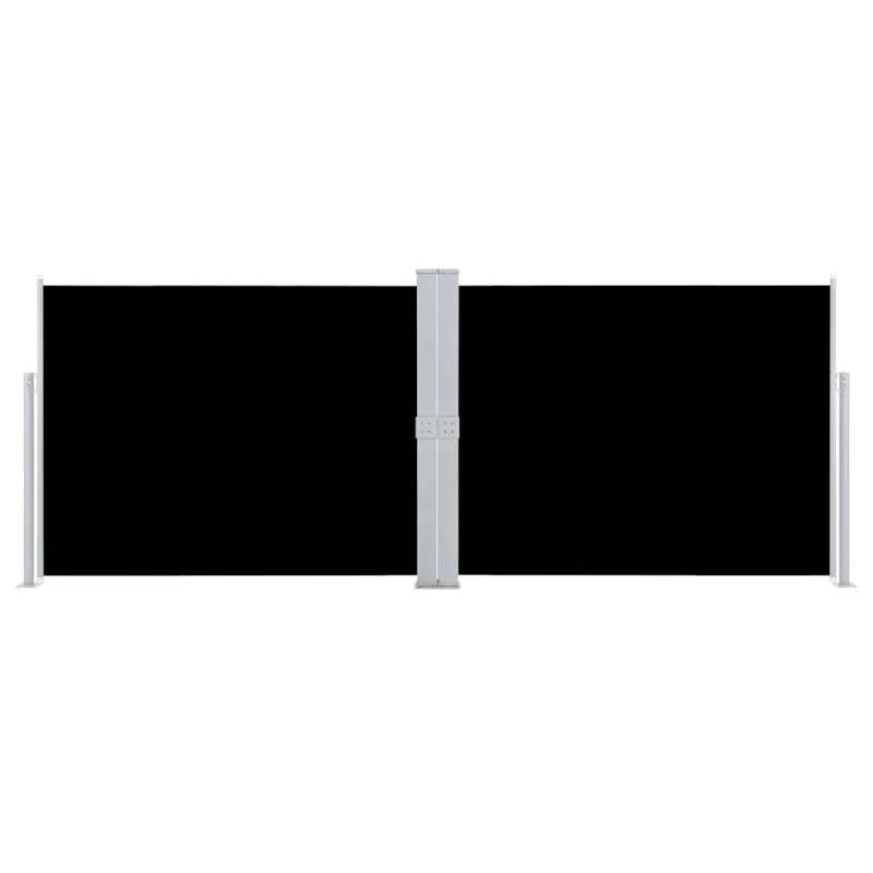 vidaXL izvelkams sānu aizslietnis, melns, 140x1000 cm