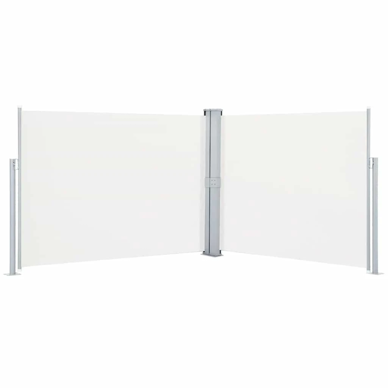 vidaXL izvelkams sānu aizslietnis, krēmkrāsa, 140x1000 cm