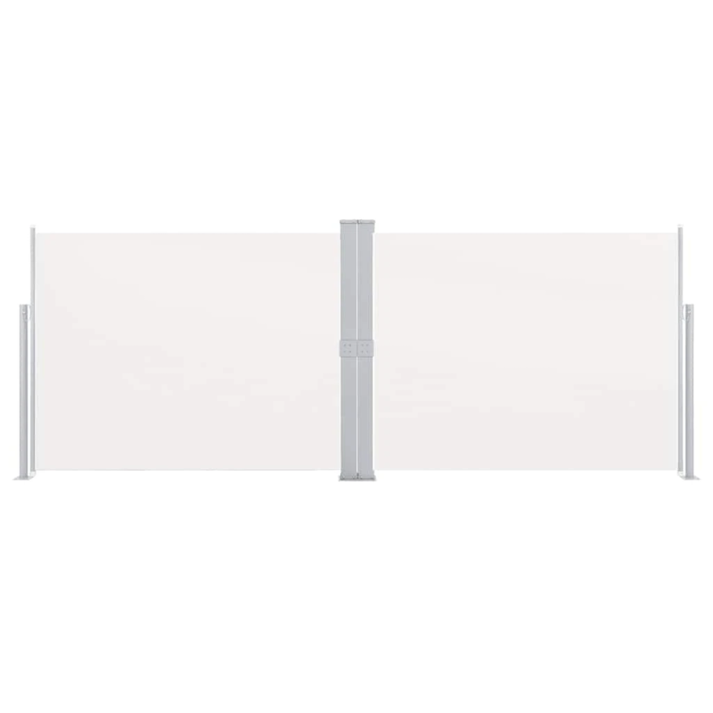 vidaXL izvelkams sānu aizslietnis, krēmkrāsa, 140x1000 cm