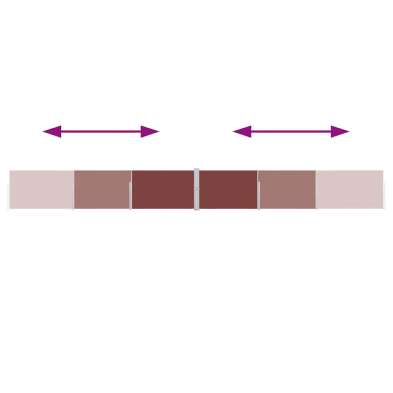 vidaXL izvelkams sānu aizslietnis, brūns, 140x1000 cm