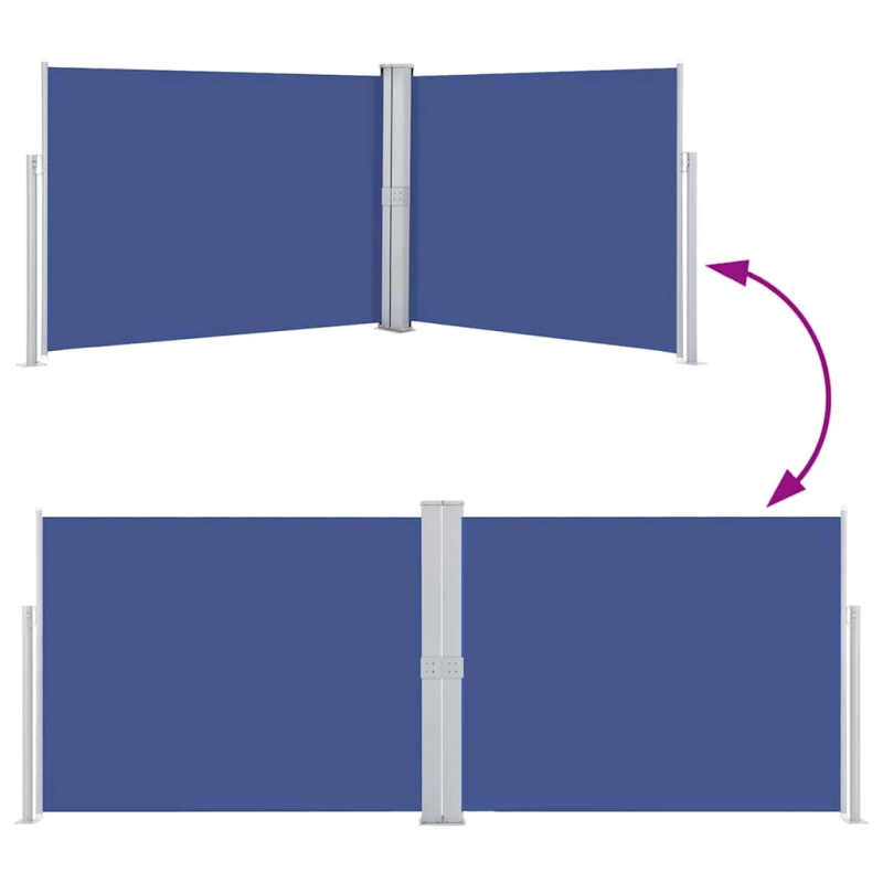 vidaXL izvelkams sānu aizslietnis, zils, 140x1000 cm