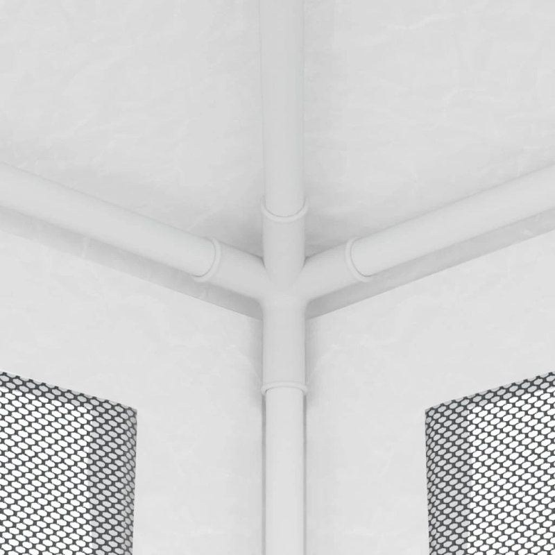 vidaXL svinību telts ar 4 sieta sienām, 2,5x2,5 m, balta