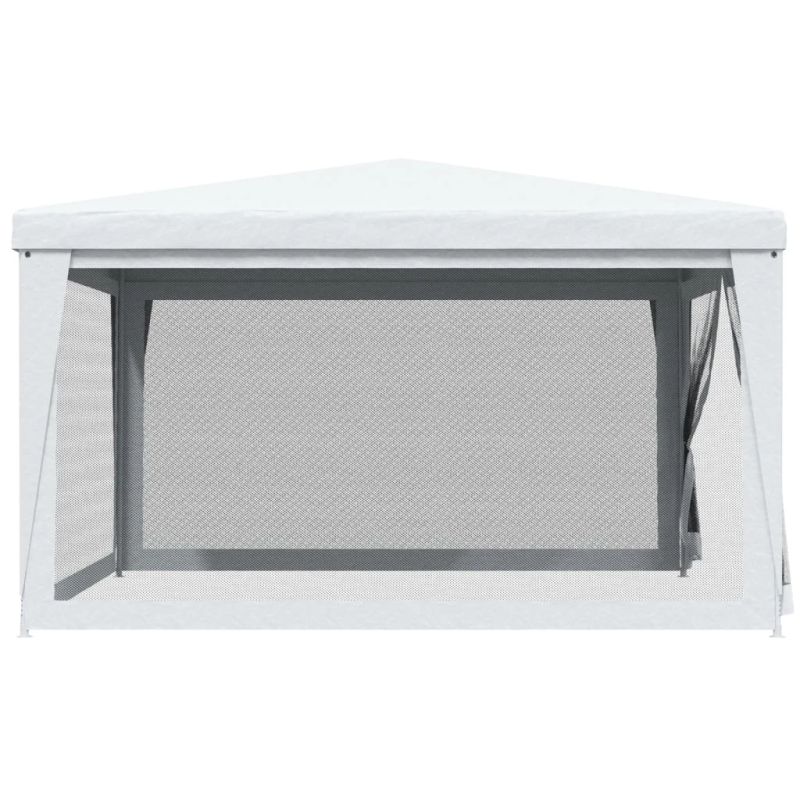 vidaXL svinību telts ar 4 sieta sienām, 4x4 m, balta