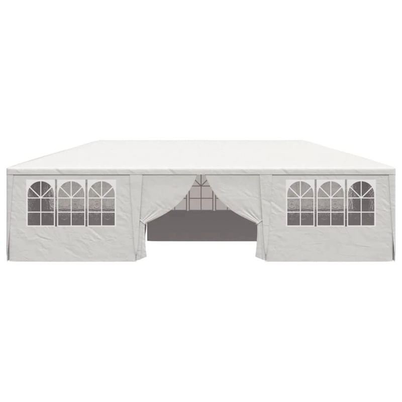 vidaXL dārza nojume ar sānu sienām, profesionāla, 4x9 m, balta, 90 g-m²