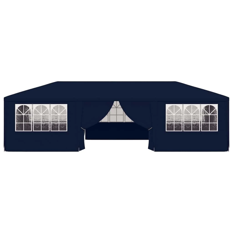 vidaXL dārza nojume ar sānu sienām, profesionāla, 4x9 m, zila, 90 g-m²