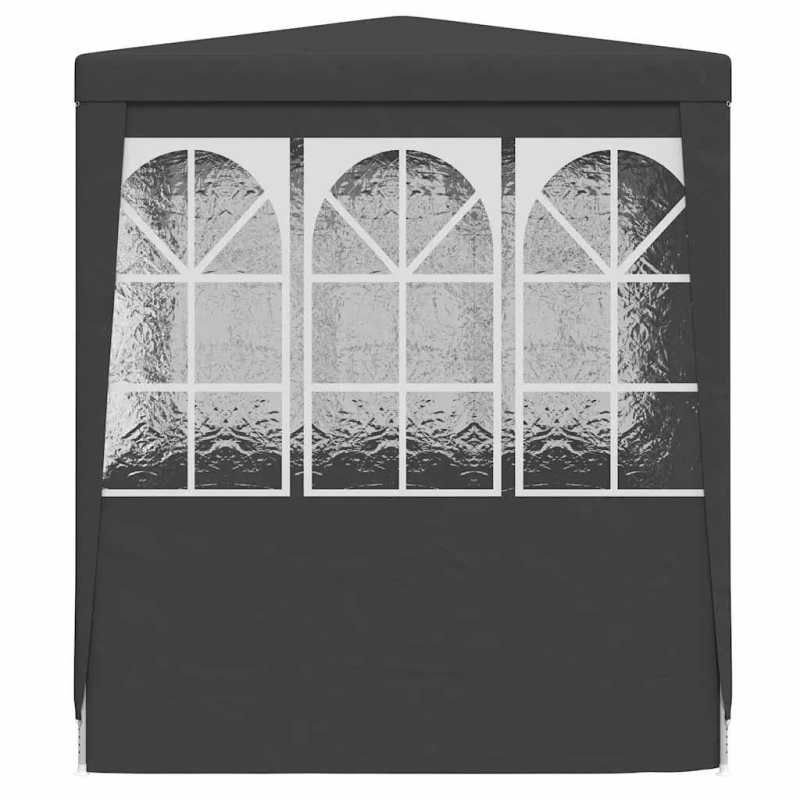 vidaXL dārza nojume ar sānu sienām, profesionāla, 2x2m, pelēka, 90g-m²