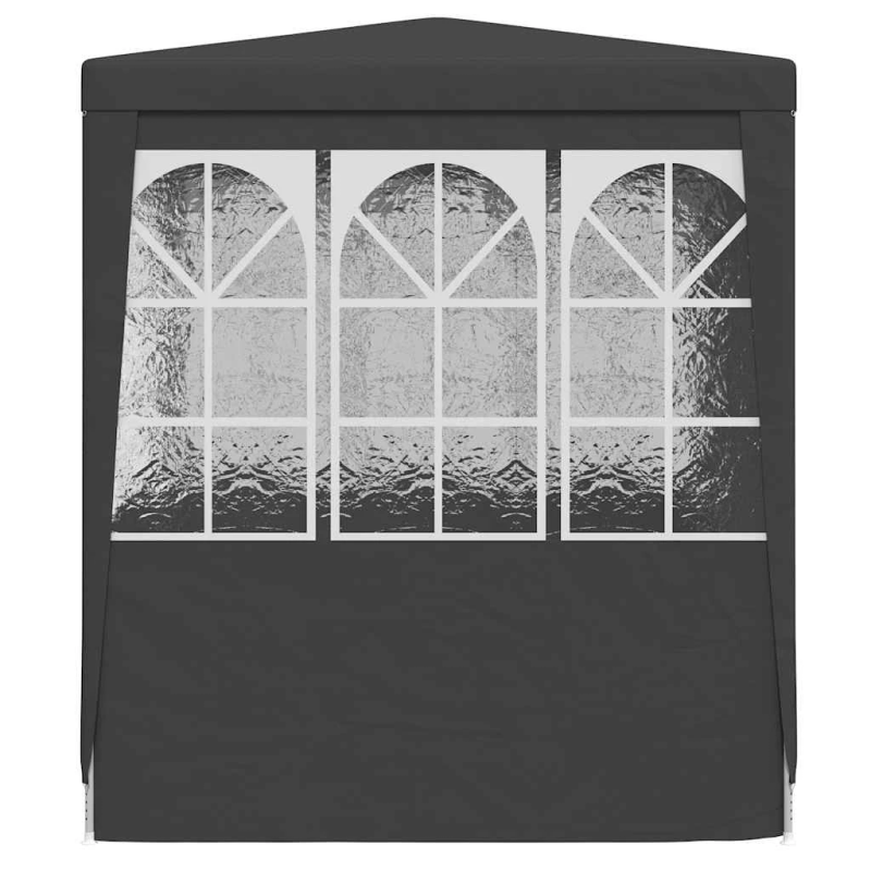 vidaXL dārza nojume ar sānu sienām, profesionāla, 2,5x2,5 m, pelēka