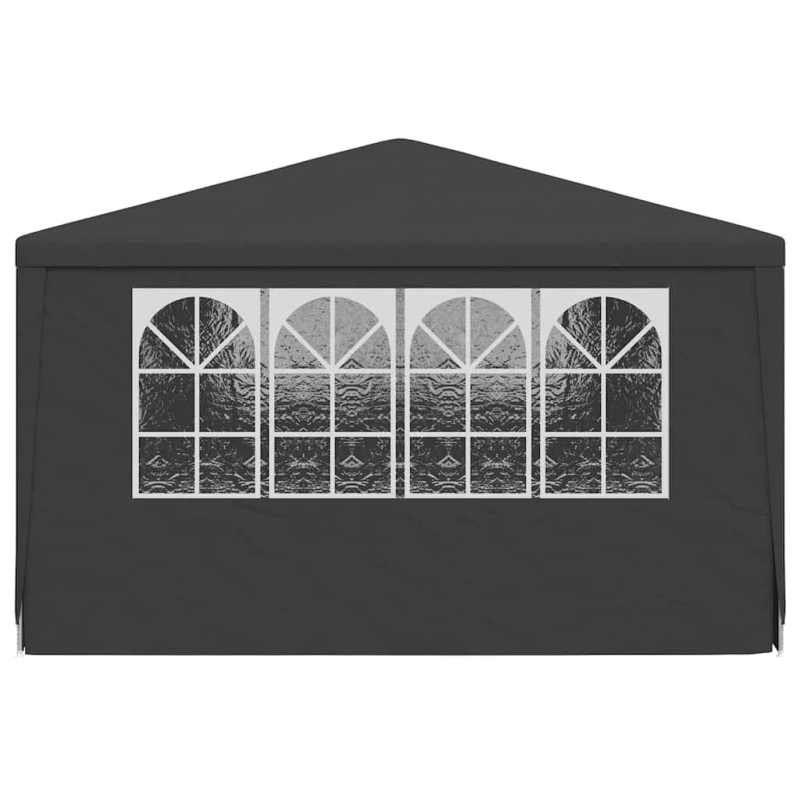 vidaXL dārza nojume ar sānu sienām, profesionāla, 4x6 m, pelēka
