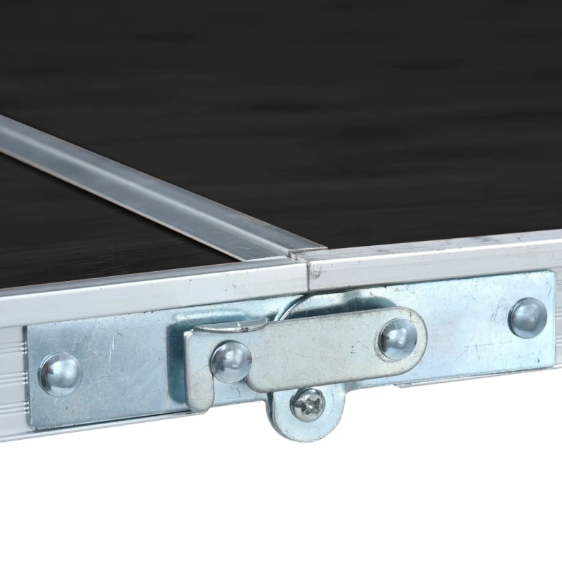 vidaXL saliekams kempinga galds, pelēks, alumīnijs, 180x60 cm