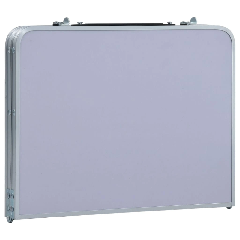 vidaXL saliekams kempinga galds, balts alumīnijs, 60x40 cm