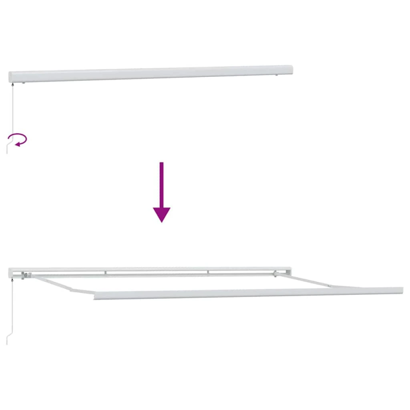 vidaXL Pārklājuma struktūra Balts 500 × 300 cm Alumīnijs